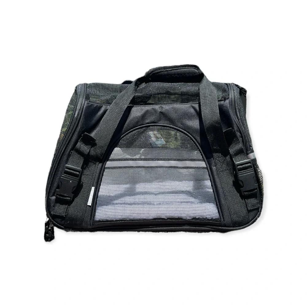 Black Small Pet Carrier Bag - Comfortable Travel Carrier